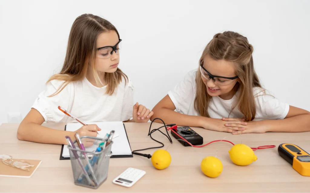 two-girls-doing-science-experiments